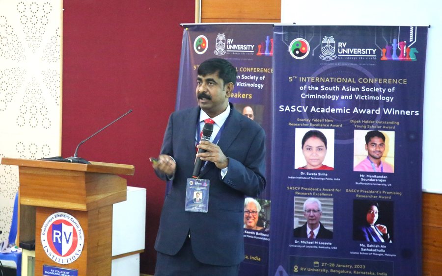 Theme keynote on cyber criminology, Fifth SASCV International Conference, Bengaluru, 2023